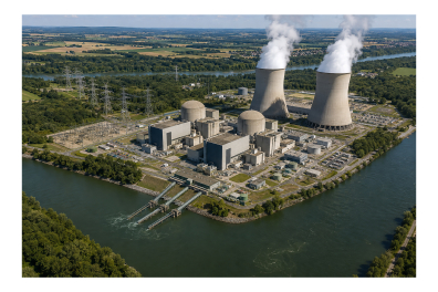 Centrale nucléaire - vue d'ensemble